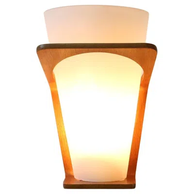 Pre-owned Philips Wall Lamp Nx 41 By Louis Kalff For  In Curved Teak Plywood, 1959 In Brown