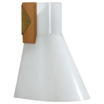 Pre-owned Philips , Wall Light, Acrylic, Wood, Brass, Sweden, 1950s In Brown