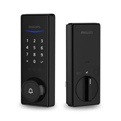 Philips Wi-fi-enabled Smart Door Lock Deadbolt With Palm Recognition In Matte Black