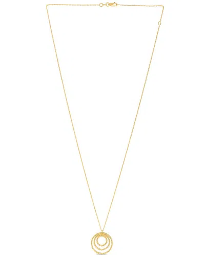 Phillip Gavriel 14k & Silver 0.02 Ct. Tw. Diamond Pendant Necklace In Gold