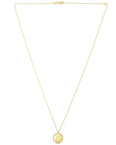 Phillip Gavriel 14k & Silver 0.04 Ct. Tw. Diamond Pendant Necklace In Gold