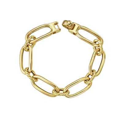 Pre-owned Phillip Gavriel 14k Yellow Gold 7.5" Italian Cable Oval Paperclip Link Chain Bracelet 12.5gr In No Stone