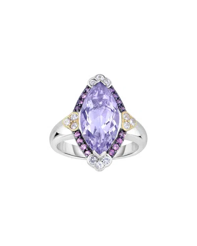 PHILLIP GAVRIEL PHILLIP GAVRIEL 18K & SILVER 3.77 CT. TW. GEMSTONE COCKTAIL RING