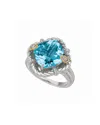 Phillip Gavriel 18k & Silver Blue Topaz Rock Candy Ring