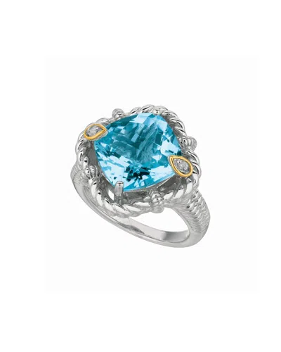 PHILLIP GAVRIEL PHILLIP GAVRIEL 18K & SILVER BLUE TOPAZ ROCK CANDY RING
