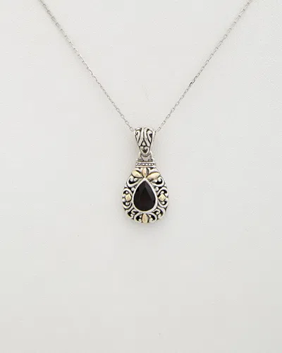Phillip Gavriel 18k & Silver Garnet Necklace