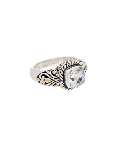 PHILLIP GAVRIEL PHILLIP GAVRIEL 18K & SILVER WHITE TOPAZ RING