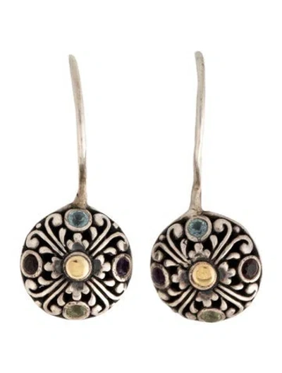 Pre-owned Phillip Gavriel Multistone Drop Earrings In Multicolor