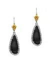 Phillip Gavriel Rock Candy 18k & Silver Black Onyx Slice Drop Earrings