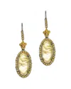 Phillip Gavriel Rock Candy 18k & Silver Gemstone Slice Drop Earrings