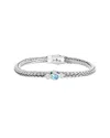 PHILLIP GAVRIEL PHILLIP GAVRIEL SILVER 0.19 CT. TW. BLUE TOPAZ WOVEN BRACELET