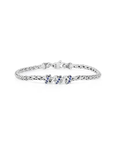 Phillip Gavriel Silver 0.35 Ct. Tw. Blue Sapphire Bracelet