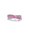 Phillip Gavriel Silver 0.78 Ct. Tw. Pink Sapphire Woven Ring
