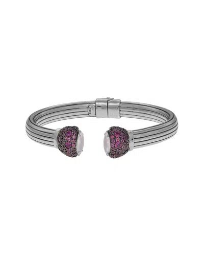 Phillip Gavriel Silver Gemstone Rock Candy Cuff Bracelet