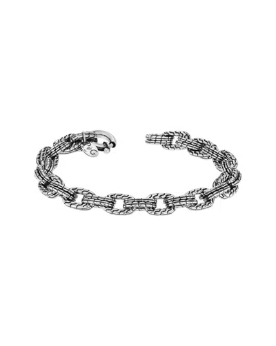 Phillip Gavriel Silver Link Bracelet In Blue
