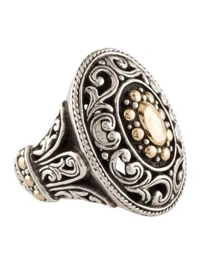 Pre-owned Phillip Gavriel Two-tone Cocktail Ring In Multi