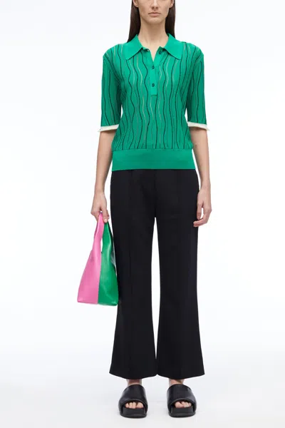 3.1 Phillip Lim Art Nouveau Jacquard Polo Shirt In Pineapple Multi