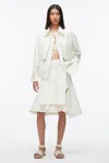 3.1 Phillip Lim Double Belted Flounce Utility Jacket In Black
