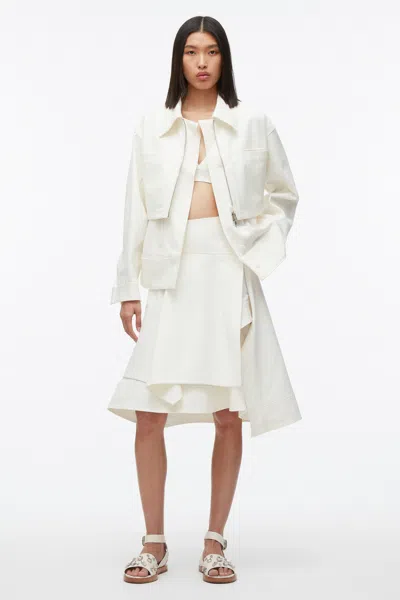 3.1 Phillip Lim Belted Flounce Utility Jacket In Black