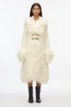 3.1 Phillip Lim Boucle Fringe Knit Coat In Ivory