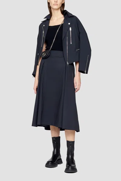 3.1 Phillip Lim Box-pleat A-line Midi Skirt In Black