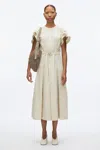 3.1 Phillip Lim Cascade Petal Sleeve Shirt Dress In Stone