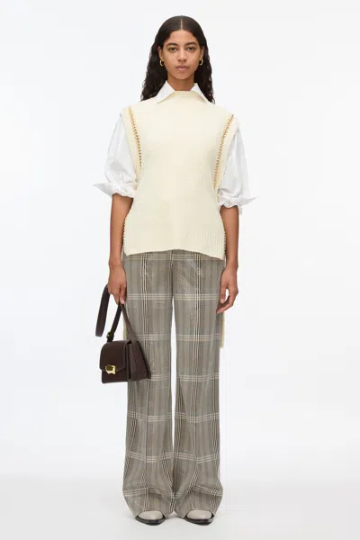 3.1 Phillip Lim Chainlink Bouclé Mockneck Vest In Ivory