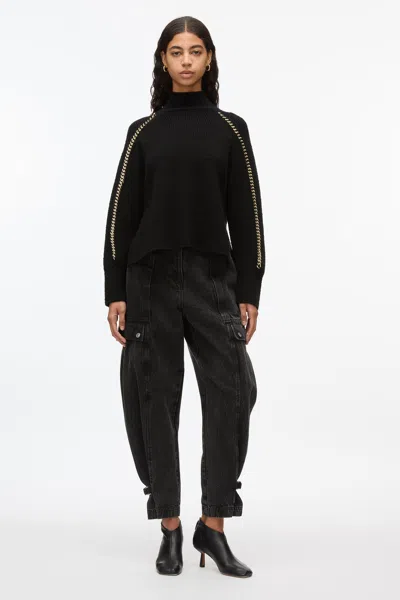 3.1 Phillip Lim Women's Chain-embellished Wool Bouclé Knit Sweater In Ivory