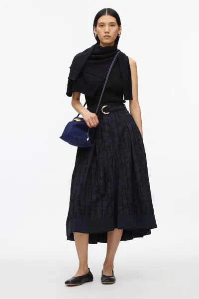3.1 Phillip Lim Check Fil Coupe Skirt In Midnight