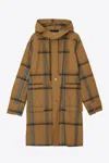 3.1 Phillip Lim Check Hooded Parka In Cedar Multi