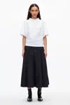 3.1 Phillip Lim Cocoon Roll Collar Poplin Top In Midnight