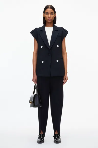 3.1 Phillip Lim Cocoon Tailored Vest With Rolled Sleeve In Midnight