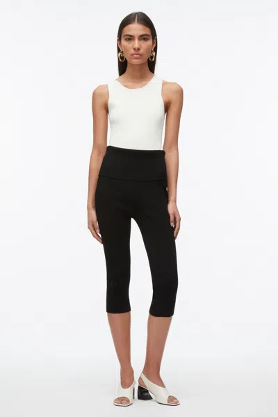 3.1 Phillip Lim Compact Rib Capris In Black
