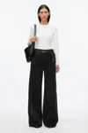3.1 Phillip Lim Compact Rib Long Sleeve Tee In Ivory