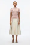 3.1 Phillip Lim Compact Rib Tulip Top In Ivory