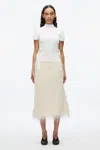 3.1 Phillip Lim Compact Rib Tulip Top In Ivory