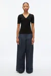 3.1 Phillip Lim Compact Rib V-neck Tee In Ivory
