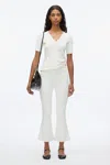 3.1 Phillip Lim Compact Rib V-neck Tee In Ivory