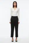 3.1 Phillip Lim Cropped Pleated Tuxedo Trousers In Black