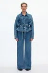 3.1 Phillip Lim Denim Boxy Jacket In Blue