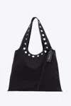 3.1 Phillip Lim Washed Denim Market Tote With Studs Washed Blk In Washed Blk
