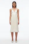 3.1 Phillip Lim Beige Stonewashed Denim Midi Dress In Ecru