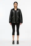 3.1 Phillip Lim Faux Leather Ranch Jacket In Black