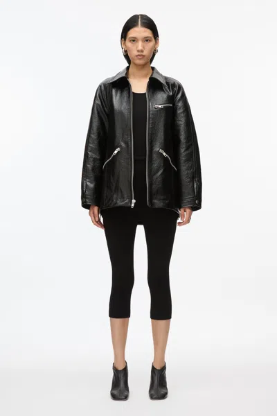 3.1 Phillip Lim Faux Leather Ranch Jacket In Black