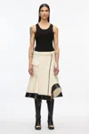 3.1 Phillip Lim Flounce Hem Tweed Skirt In Black