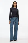 3.1 Phillip Lim Fluid Rib Sweater With Ruffle Cuff In Ivory