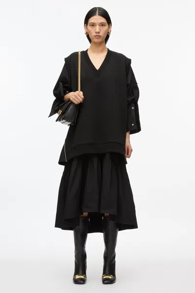 3.1 Phillip Lim French Terry Vest Combo Dress In Alabaster
