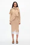 3.1 Phillip Lim French Tuck Knit Dress With Lace Trim In Hot Pink