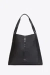 3.1 Phillip Lim Go Large Buckle Leather Shoulder Bag In Black