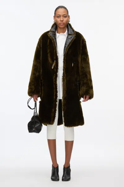 3.1 Phillip Lim Heritage Faux Fur Coat In Pine